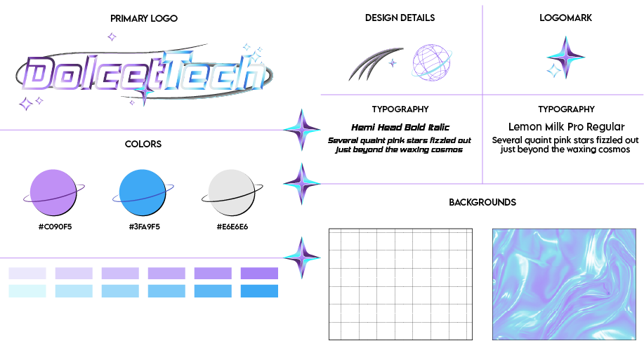 A mini brand style guide for DolcetTech!